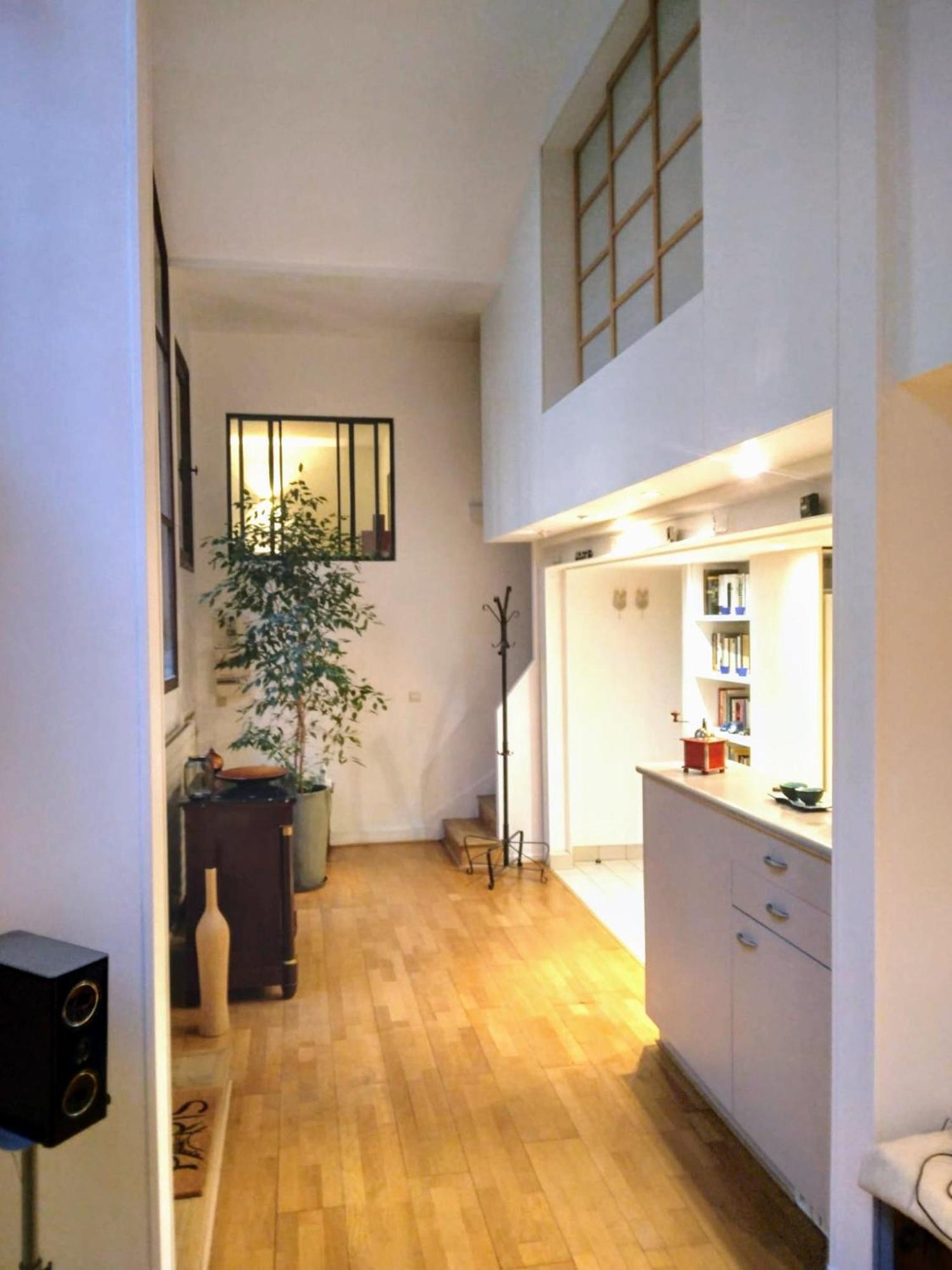 Loft With View On A Quiet Garden, Parisian Charm